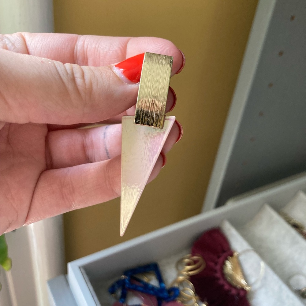 Brand new Pink and gold earrings